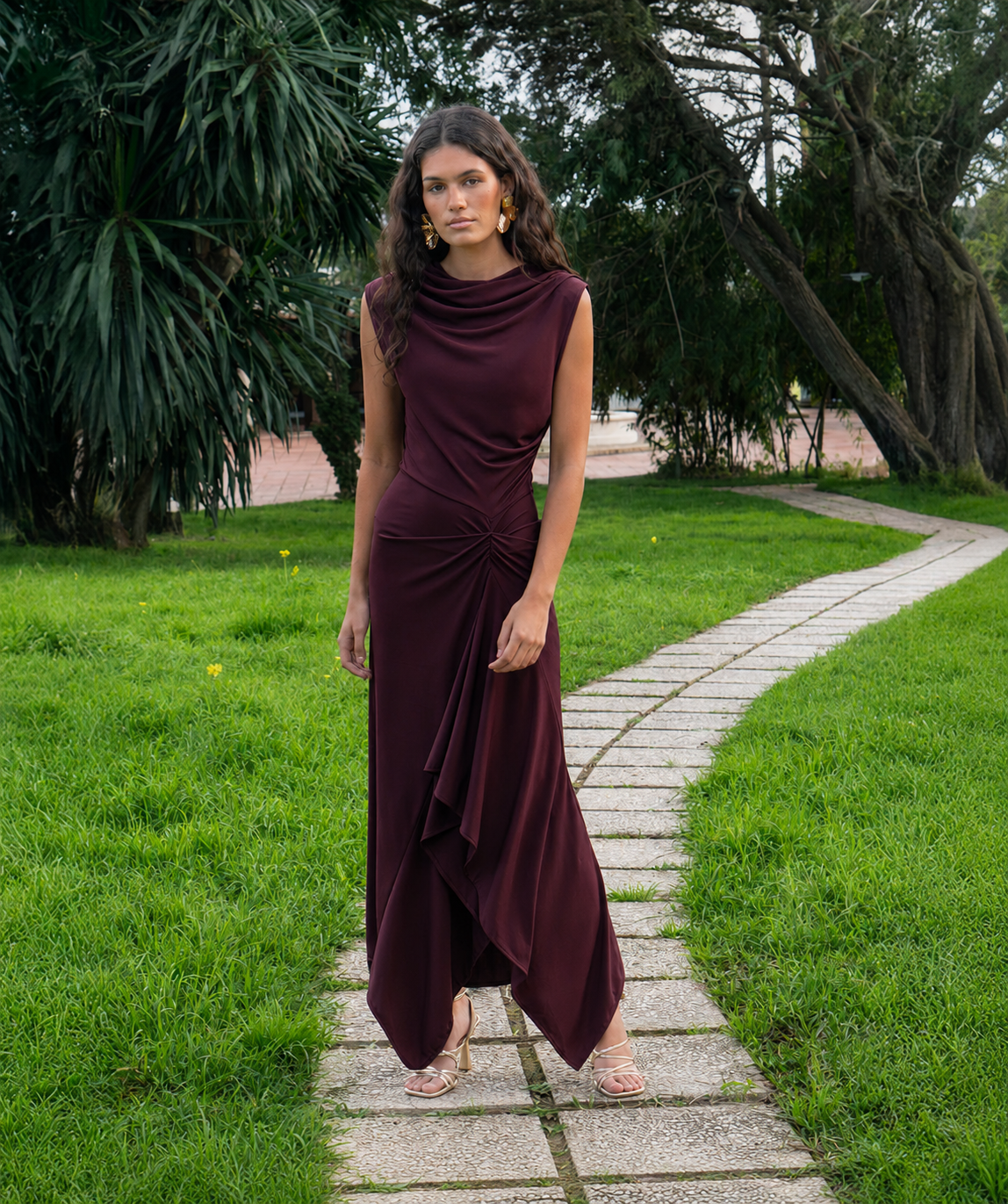 Vestido Clavel ciruela